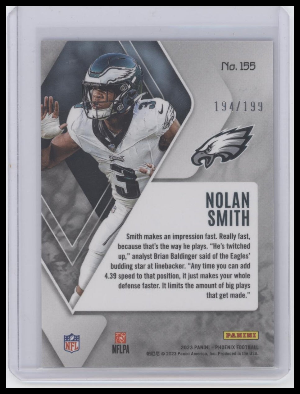 2023 Panini Phoenix #155 Nolan Smith Pink #/199