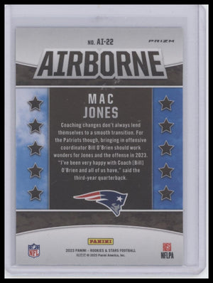 2023 Panini Rookies & Stars #AI-22 Mac Jones Airborne Silver