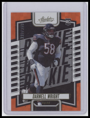 2023 Panini Absolute #148 Darnell Wright Orange Mosaic #/299