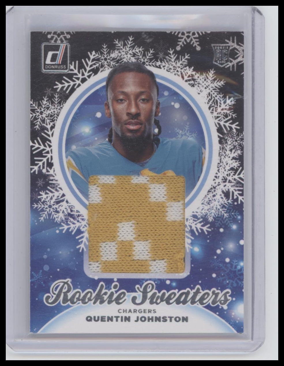 2023 Donruss #HS-QJO Quentin Johnston Rookie Holiday Sweater Relics