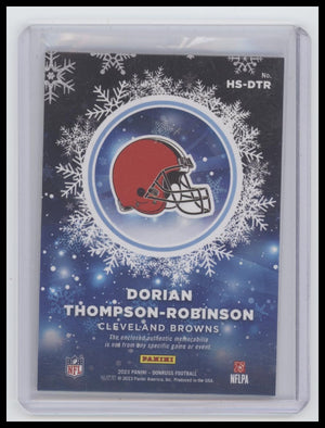 2023 Donruss #HS-DTR Dorian Thompson-Robinson Rookie Holiday Sweater Relics