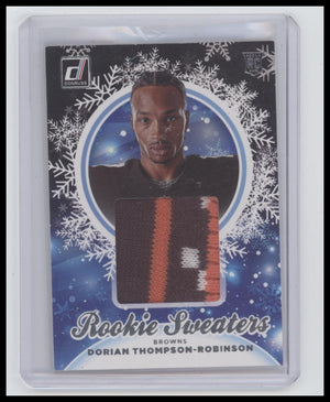 2023 Donruss #HS-DTR Dorian Thompson-Robinson Rookie Holiday Sweater Relics