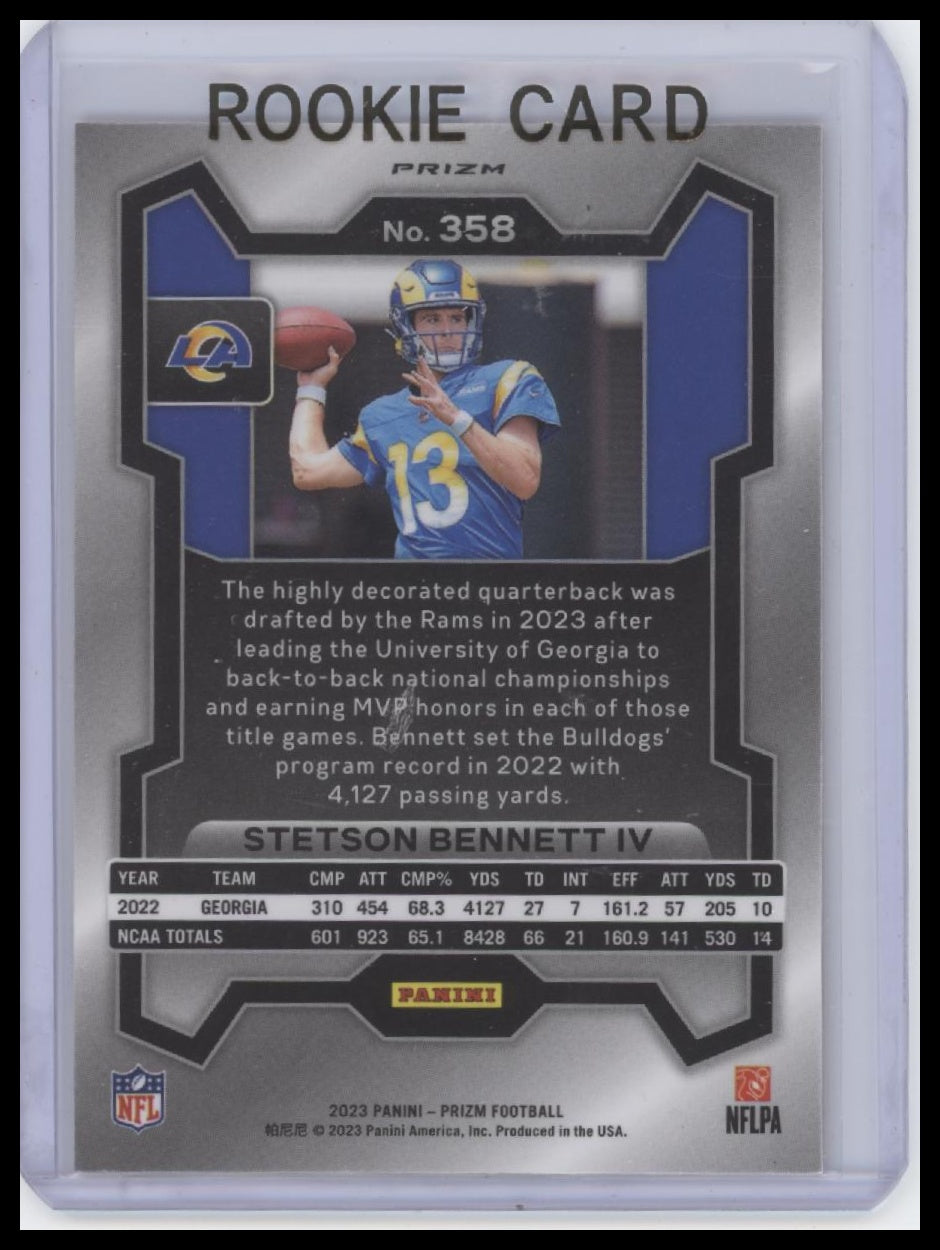 2023 Panini Prizm #358 Stetson Bennett IV Lazer