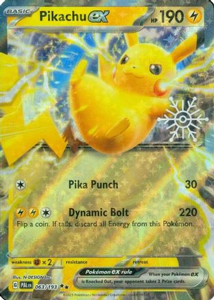 Pikachu ex (Holiday Calendar) (63) Double Rare Holofoil