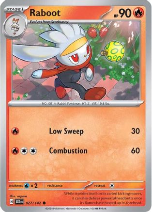Raboot - 027/142 (27) Common Reverse Holofoil