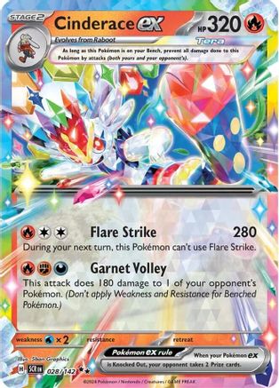 Cinderace ex - 028/142 (28) Double Rare Holofoil