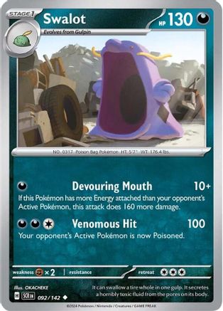 Swalot (92) Uncommon Reverse Holofoil