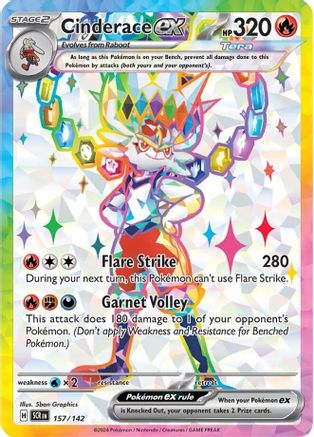 Cinderace ex - 157/142 (157) Ultra Rare Holofoil