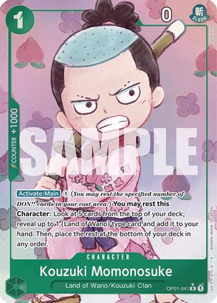 Kouzuki Momonosuke (Alternate Art) (OP01-041) - Premium Booster -The Best- Foil (Cabinet)