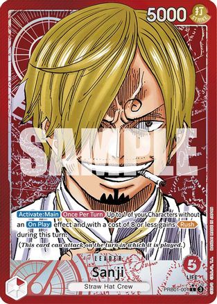 Sanji (PRB01-001) (Alternate Art) (PRB01-001) - Premium Booster -The Best- Foil (Cabinet-NM)