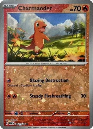 Charmander - 004/165 (Reverse Cosmos Holo) (Costco Exclusive) (4) Promo Holofoil