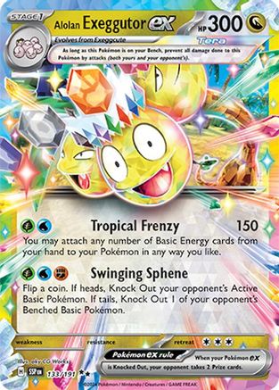 Alolan Exeggutor ex - 133/191 (133) Double Rare Holofoil