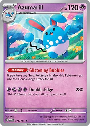 Azumarill (74) Uncommon Reverse Holofoil