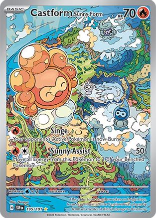 Castform Sunny Form - 195/191 (195) Illustration Rare Holofoil