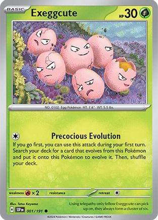 Exeggcute - 001/191 (1) Common Reverse Holofoil