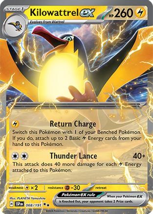 Kilowattrel ex (68) Double Rare Holofoil