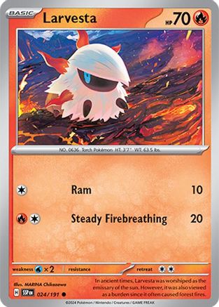 Larvesta - 024/191 (24) Common Reverse Holofoil