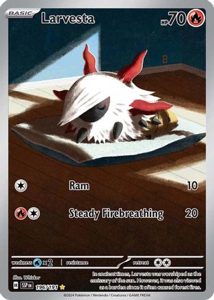 Larvesta - 196/191 (196) Illustration Rare Holofoil