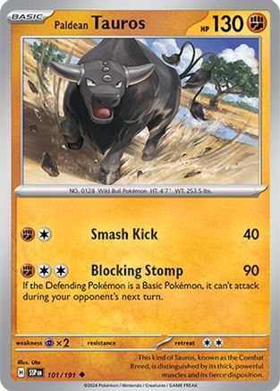 Paldean Tauros - 101/191 (101) Uncommon Reverse Holofoil