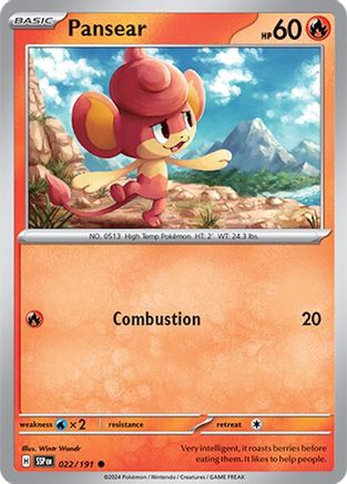 Pansear (22) Common Reverse Holofoil