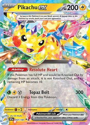 Pikachu ex - 057/191 (57) Double Rare Holofoil