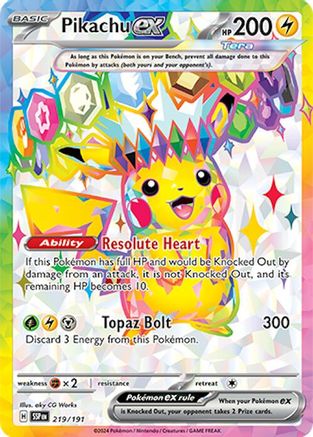 Pikachu ex - 219/191 (219) Ultra Rare Holofoil