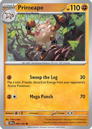 Primeape (99) Common Reverse Holofoil