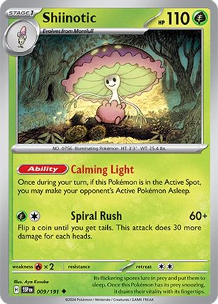 Shiinotic - 009/191 (9) Uncommon Reverse Holofoil