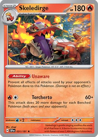 Skeledirge (31) Rare Reverse Holofoil
