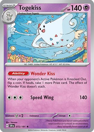 Togekiss (72) Rare Holofoil