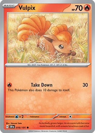 Vulpix (16) Common Reverse Holofoil