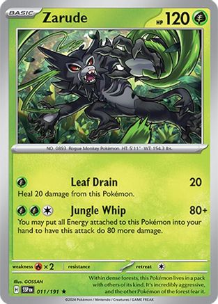 Zarude (11) Rare Reverse Holofoil