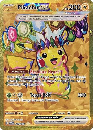 Pikachu ex - 247/191 (247) Hyper Rare Holofoil