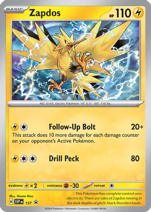Zapdos - 157 (157) Promo Holofoil