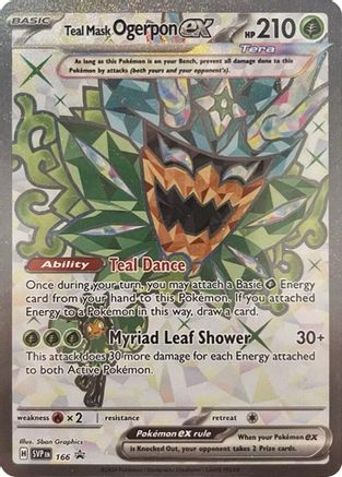 Teal Mask Ogerpon ex - 166 (166) Ultra Rare Holofoil