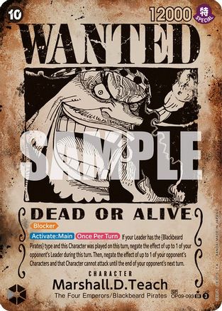 Marshall.D.Teach (093) (Wanted Poster) (OP09-093) - Emperors in the New World Foil (Cabinet-nm)