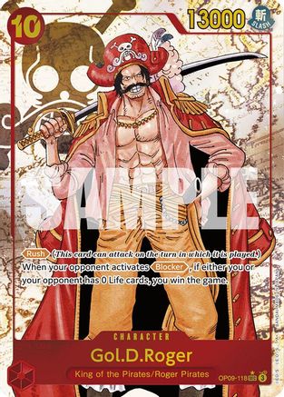Gol.D.Roger (Alternate Art) (OP09-118) - Emperors in the New World Foil (Cabinet-NM)