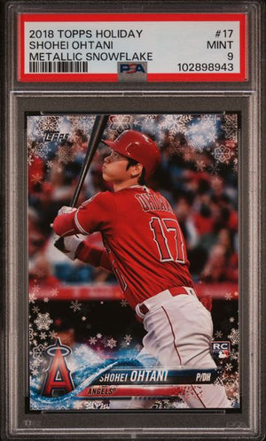 PSA 10 Shohei Ohtani #17 Metallic Snowflake 2018 Topps Holiday (Cabinet)