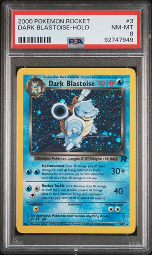 PSA 8 Dark Blastoise Pokémon Rocket #3 (Cabinet)