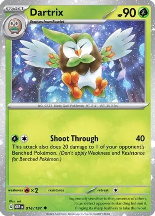 Dartrix - 014/197 (Cosmos Holo) (14) Uncommon Holofoil