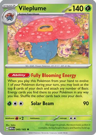 Vileplume - 045/165 (Scarlet and Violet: 151) (45) Rare