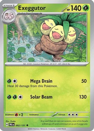 Exeggutor (2) Uncommon Reverse Holofoil