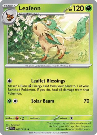 Leafeon (5) Rare Reverse Holofoil