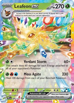 Leafeon ex - 006/131 (6) Double Rare Holofoil