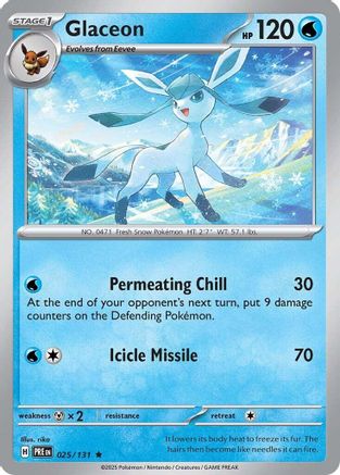 Glaceon (25) Rare Reverse Holofoil
