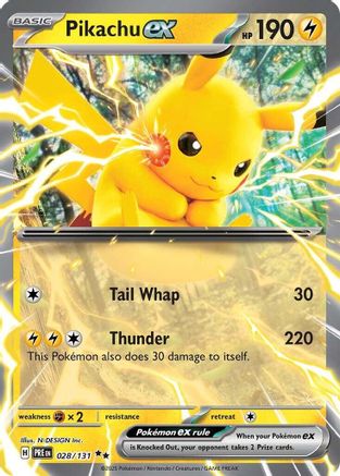 Pikachu ex - 028/131 (28) Double Rare Holofoil