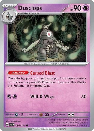 Dusclops (36) Common Reverse Holofoil