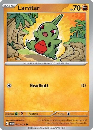 Larvitar (47) Common Reverse Holofoil