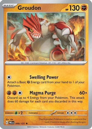 Groudon (49) Rare Reverse Holofoil