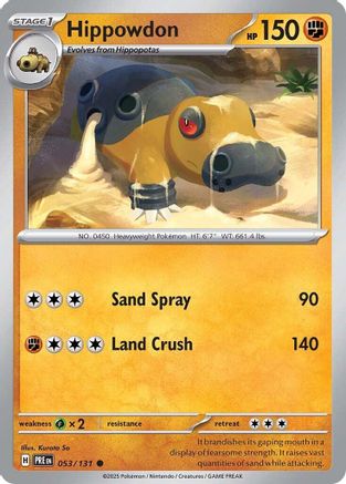 Hippowdon (53) Common Reverse Holofoil